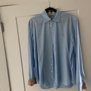 Burberry Brit mens button up dress shirt. Light blue. Size XL. Awesome condition